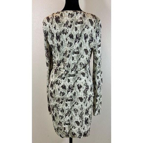 NWOT Rag & Bone Poppy Snakeskin Pattern Ruched Mini Dress Women’s Medium - Picture 5 of 11
